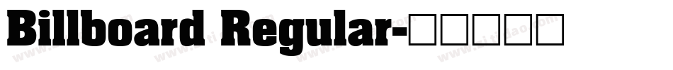 Billboard Regular字体转换